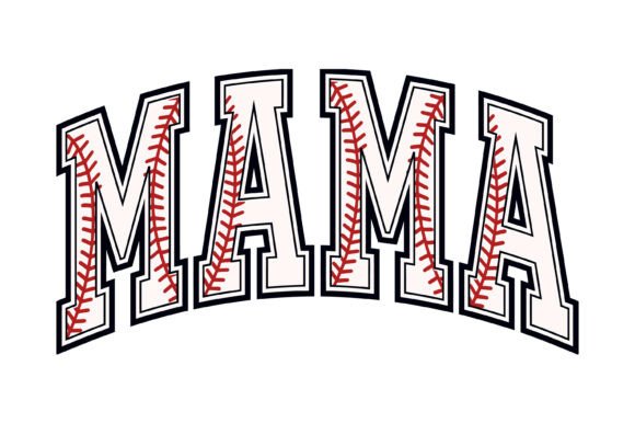 Baseball Mama Stitch Varsity Arch SVG – A Versatile Graphic for T-Shirt Designs