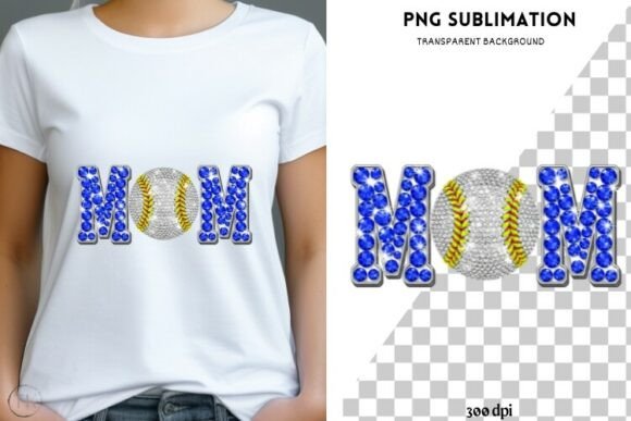 Baseball Mom Png Design for T-Shirts: A Versatile Illustration Asset