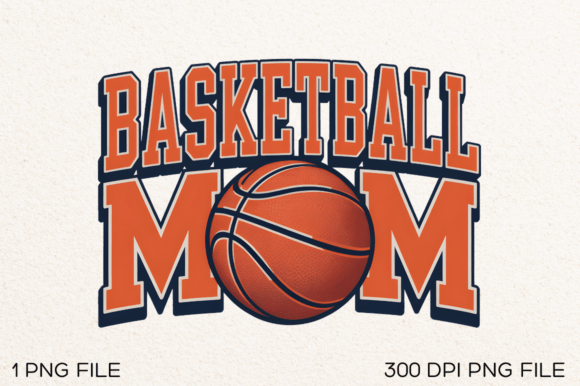 Basketball Mom Sublimation PNG Design: A Versatile Graphic for T-Shirt and Branding Projects