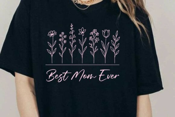 Best Mom Ever Mother’s Day Retro T-shirt: A Versatile Graphic Design Asset for Branding