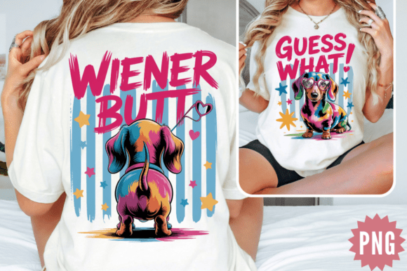 Guess What Dachshund PNG Back Font: A Playful Graphic Design Asset for Creative Content