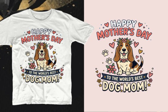 Happy Mother’s Day, Dog Mom T-Shirt Design Graphics Review