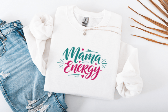 Mama Energy SVG Trendy Mother’s Day – A Vibrant Graphic Design Asset for T-Shirt Designs