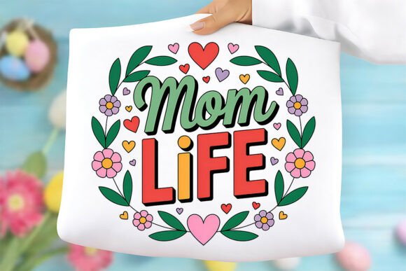 Mom Life Floral PNG: A Versatile Graphic Design Asset for T-Shirt Designs and Mother’s Day Campaigns