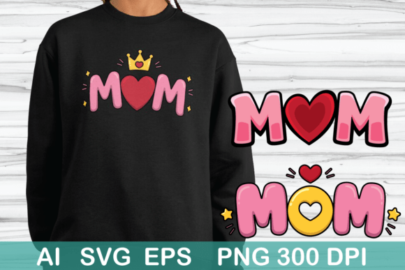 Mom T-shirt Designs Set: A Versatile Graphic Asset for Content Creators