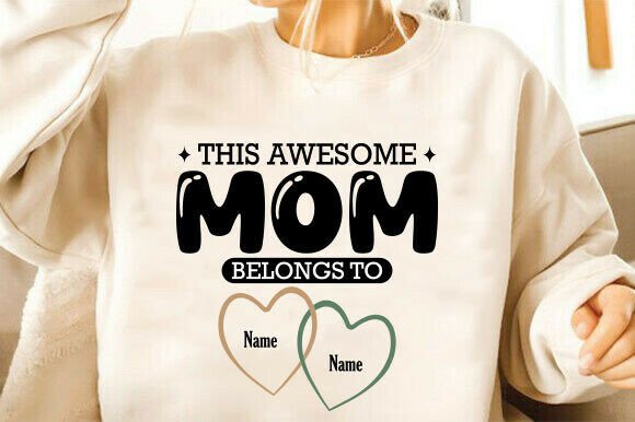 Mother's Day PNG Design for Custom Kids and Mom Life Projects