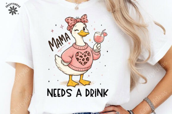 Mother’s Day Mama Goose PNG: A Versatile Graphic for T-Shirt Designs
