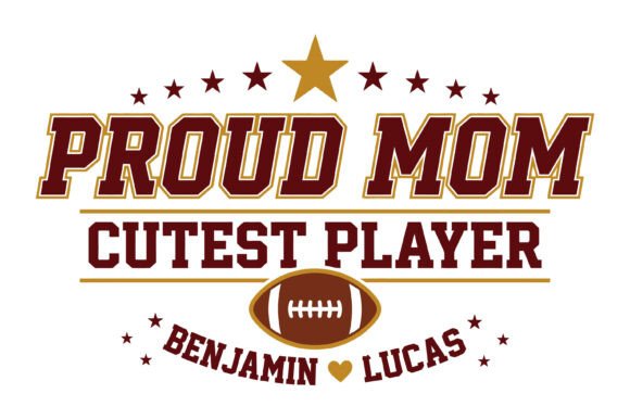 Proud Mom Cutest Player Design: A Versatile Graphic for Local Business Branding