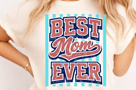 Striped Best MOM Ever PNG: A Versatile Graphic for T-Shirt Designs and Branding