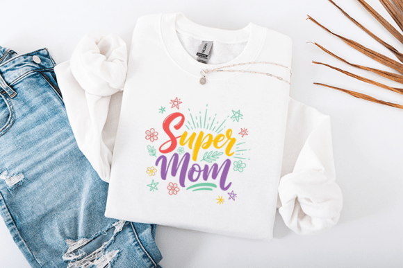 Super Mom Mother’s Day: A Playful Graphic Asset for Branding and T-Shirt Designs