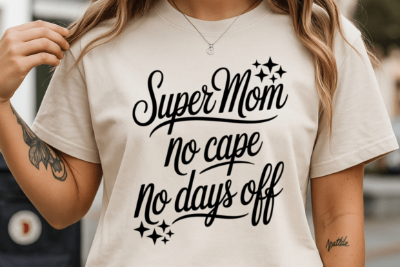 Super Mom No Cape No Days Off PNG SVG Review for Real Embroidery Projects